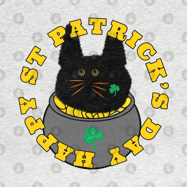 St Patrick’s Lucky Shamrock Cat by chowlet